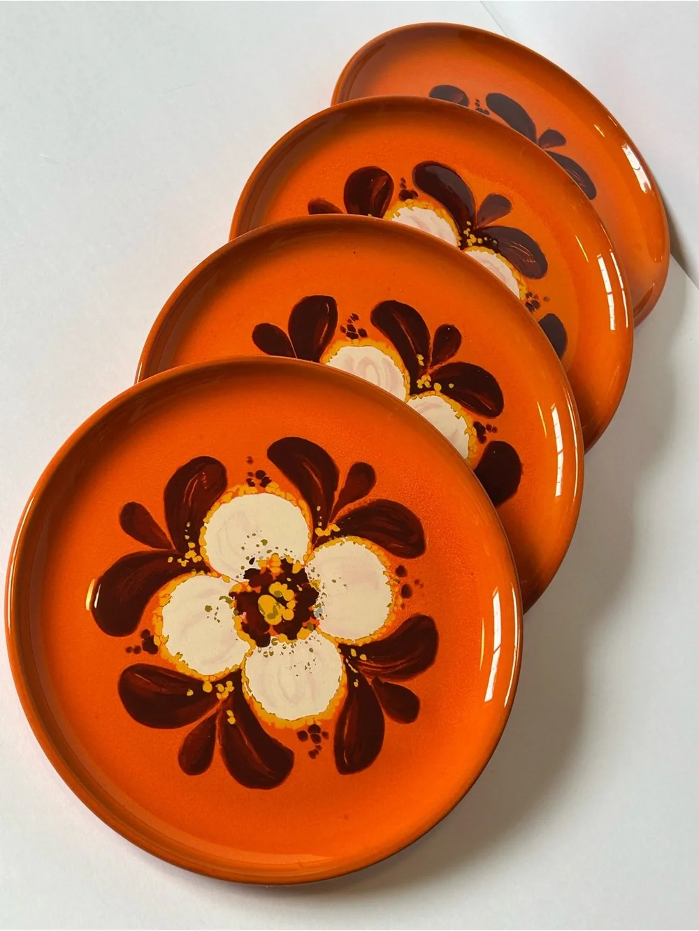 Vintage 1970s Winterling German stoneware plates 8” set of 4